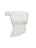 Irregular Multi-Wear Ruched Acetate T-Shirt