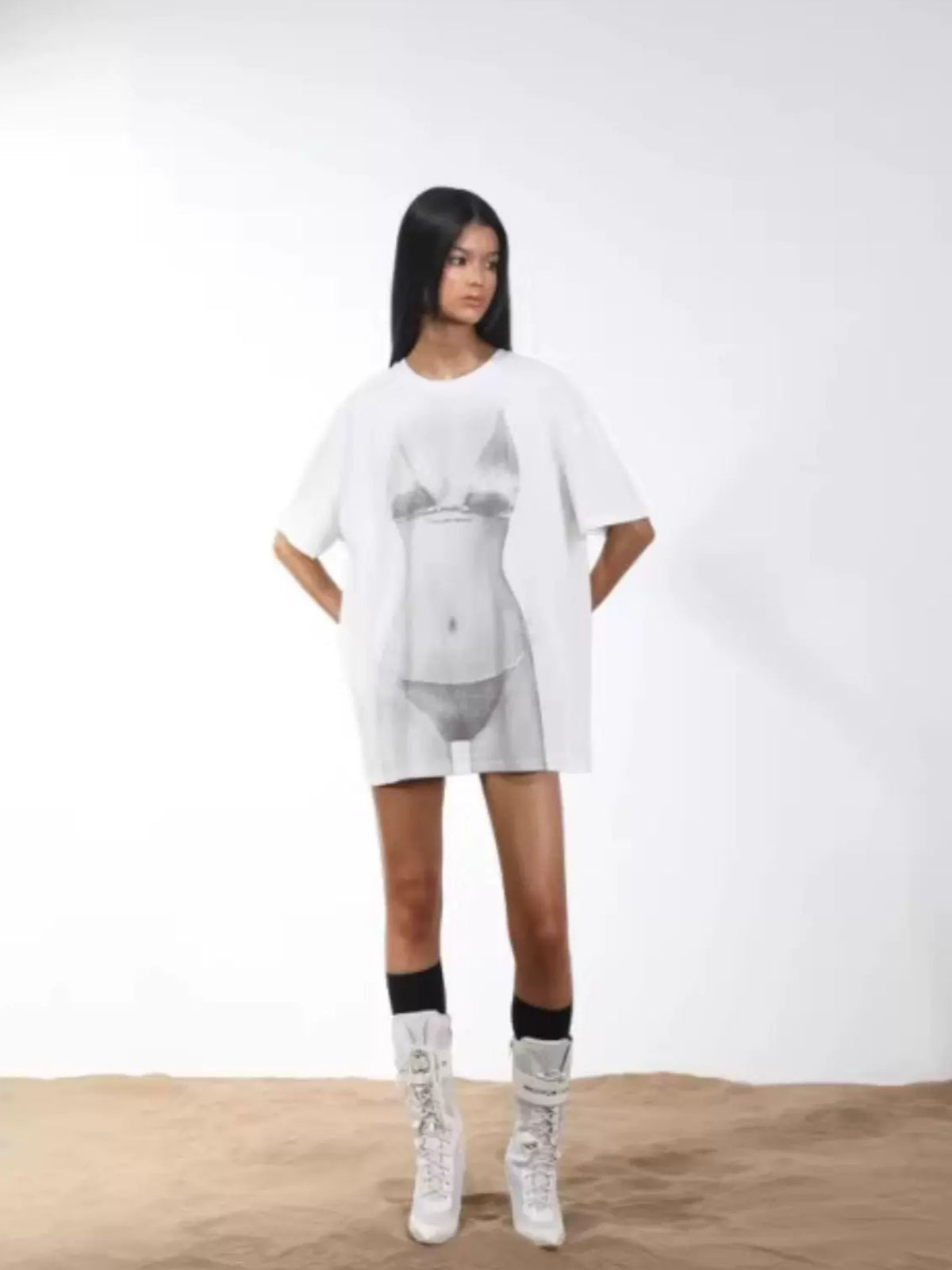 Bikini Print Cotton T-Shirt
