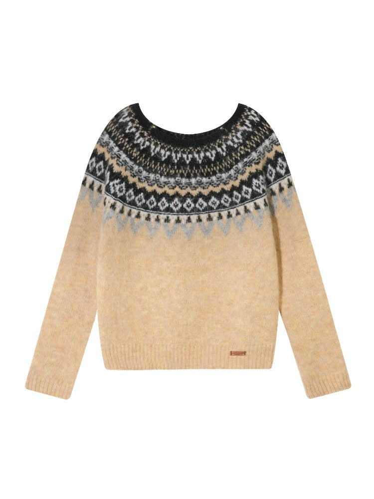 Wool-Blend Fair Isle Sweater