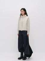 Quilted Down Knit Patchwork Jacket