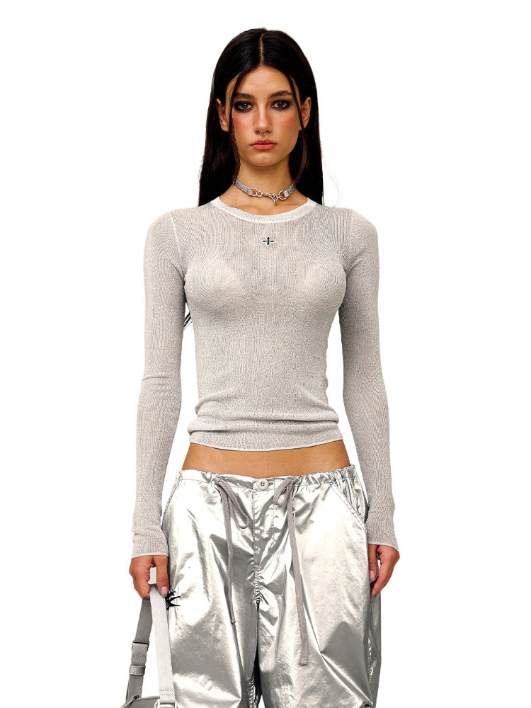 Waist-Cinching Slim Fit Thin Long - Sleeve Tunic
