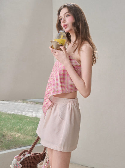 &quot;Perfume Memoir&quot; Tencel Cotton Bow Blouse Set