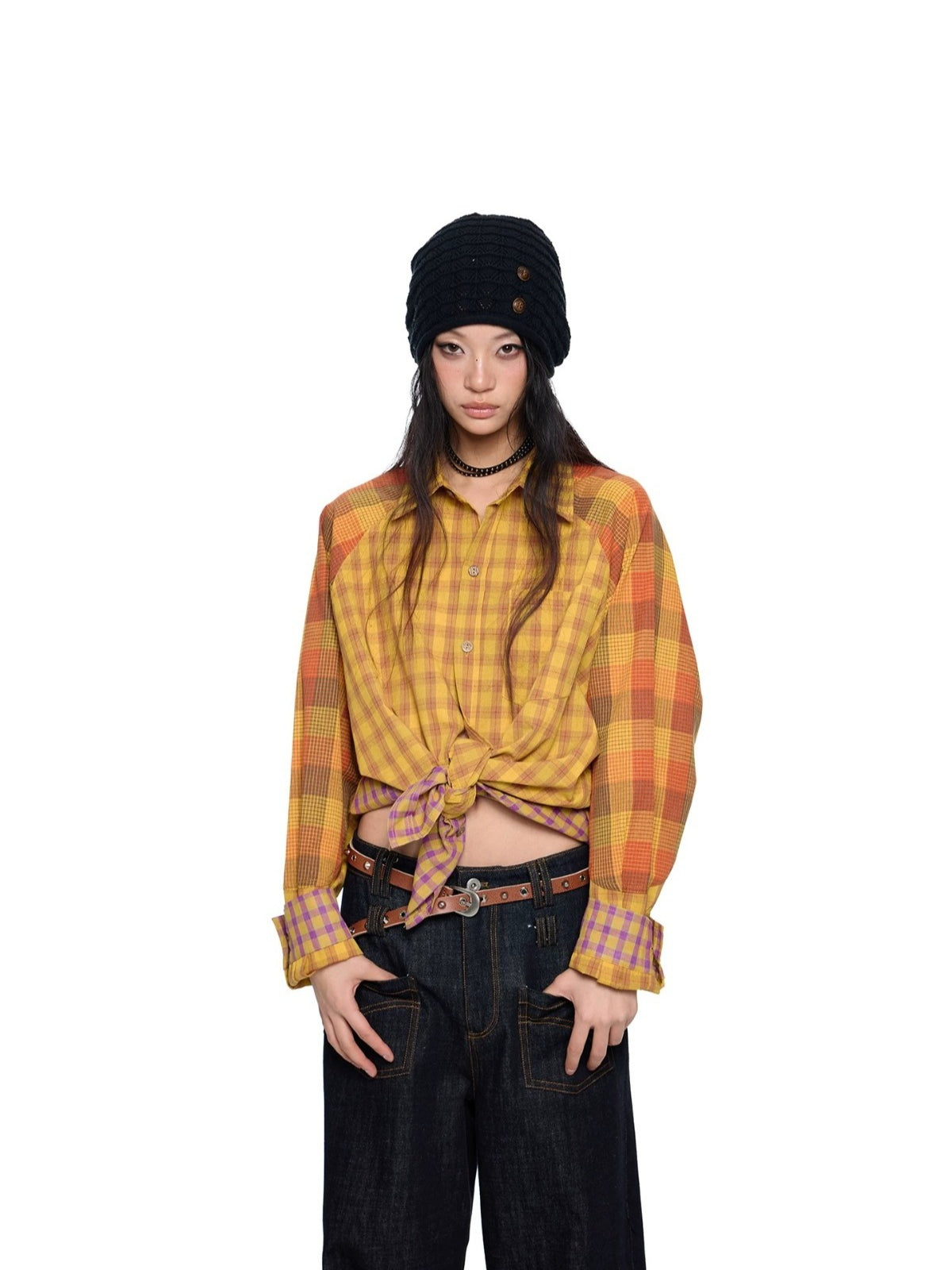 Dopamine Plaid Oversized Shirt