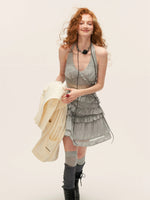Lace Trim Patchwork Cami Dress
