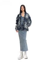 Vintage Blue Volcanic Denim Jacket