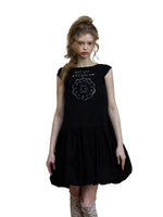 Rhinestone Bubble Hem Dress