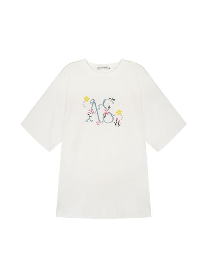Cross Embroidery Relaxed T-shirt