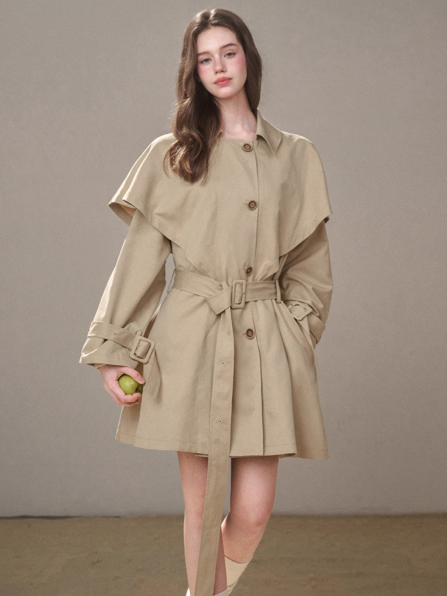 Comfy Chestnut Trench Coat