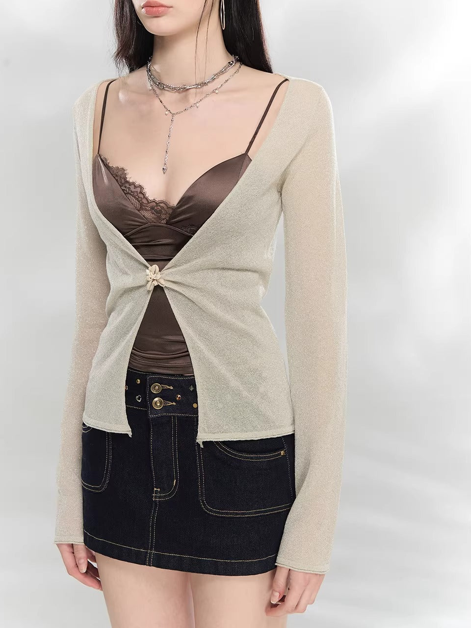 Shimmer Knit Cardigan