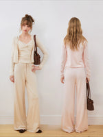 Knotted Wave Trim Knit Set