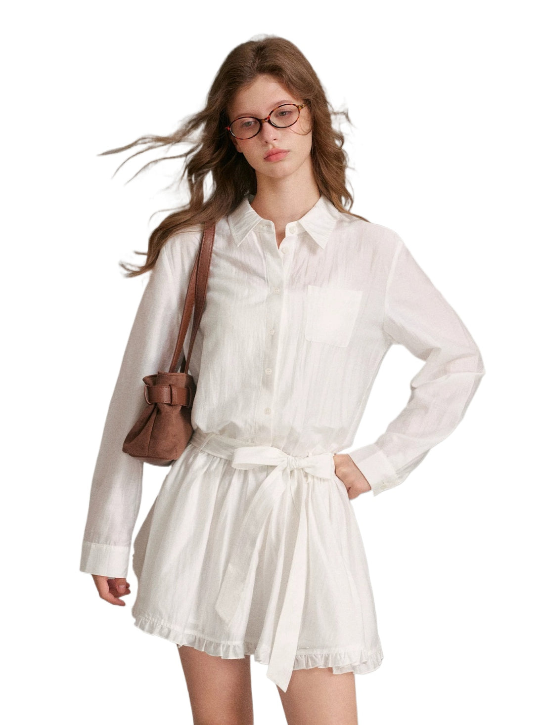 Ruffle Waist Polo Dress