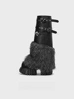 Black Platform Combat Boots