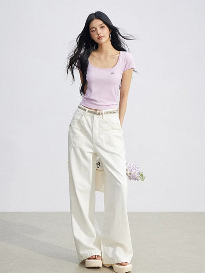 U-Neck Slim Basic Tee