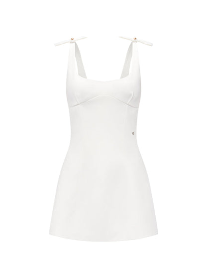 Short Bow Tie Strap Dress