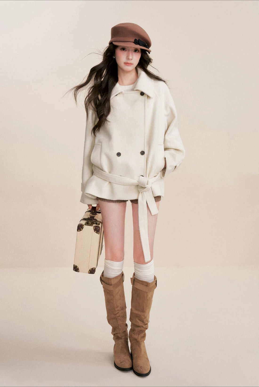 Belted Drop-Shoulder Coat