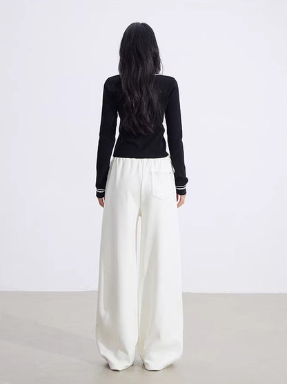 Contrast Polo Knit Top