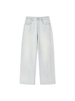 Washed Gray Straight Jeans