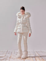Fox Fur Large Collar Hooded Short Down Jacket