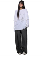 Printed Layered Long Sleeve Tee