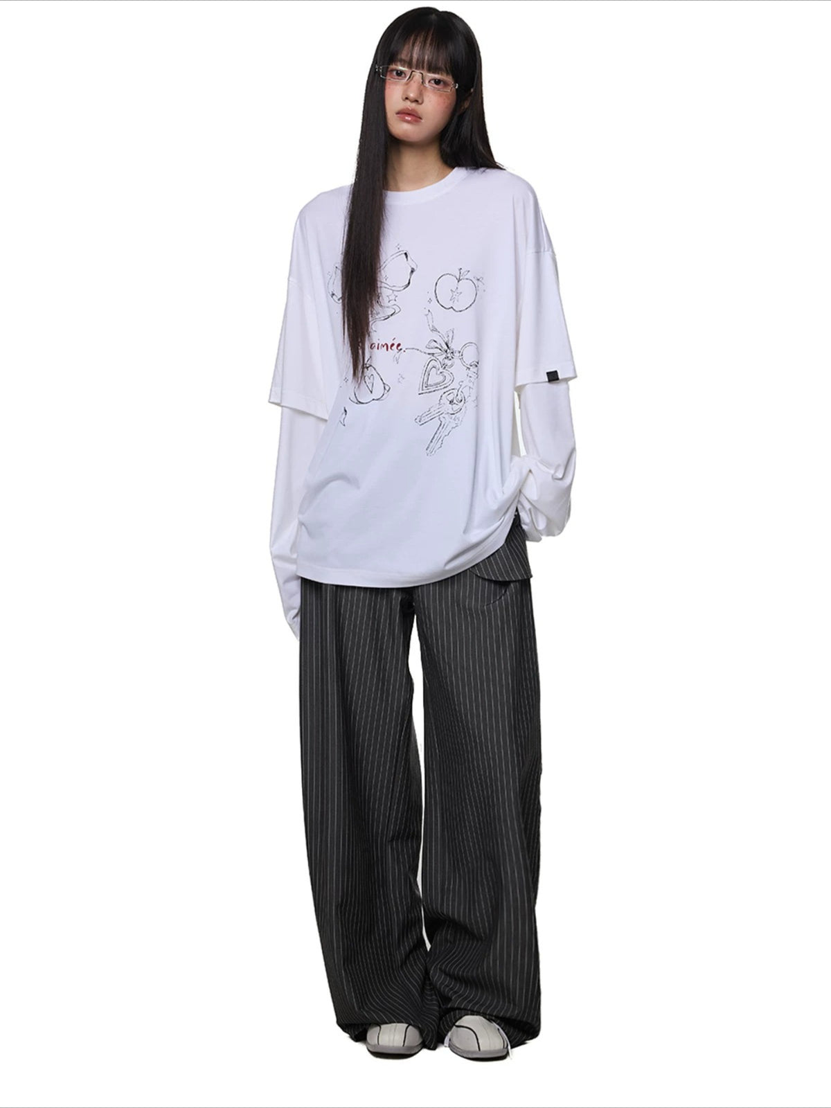 Printed Layered Long Sleeve Tee