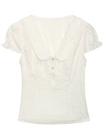 Textured Doll Collar Top