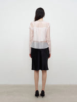 Ribbon Sheer Lyocell Blouse