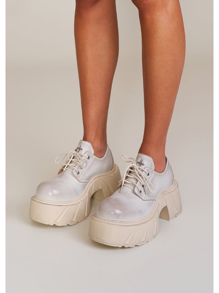 Future Mirage Leather High Heel Derby Snow Mountain