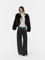 Midnight Straight Leather Pants