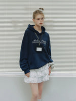 College Embroidered Cotton Hoodie