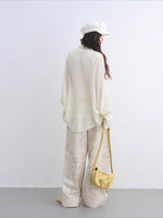 Paisley Curved Wide Pants