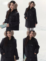 Peter Pan Collar Double-Breasted Coat