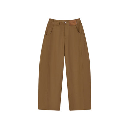 Relaxed Fit Curved-Cut Trousers