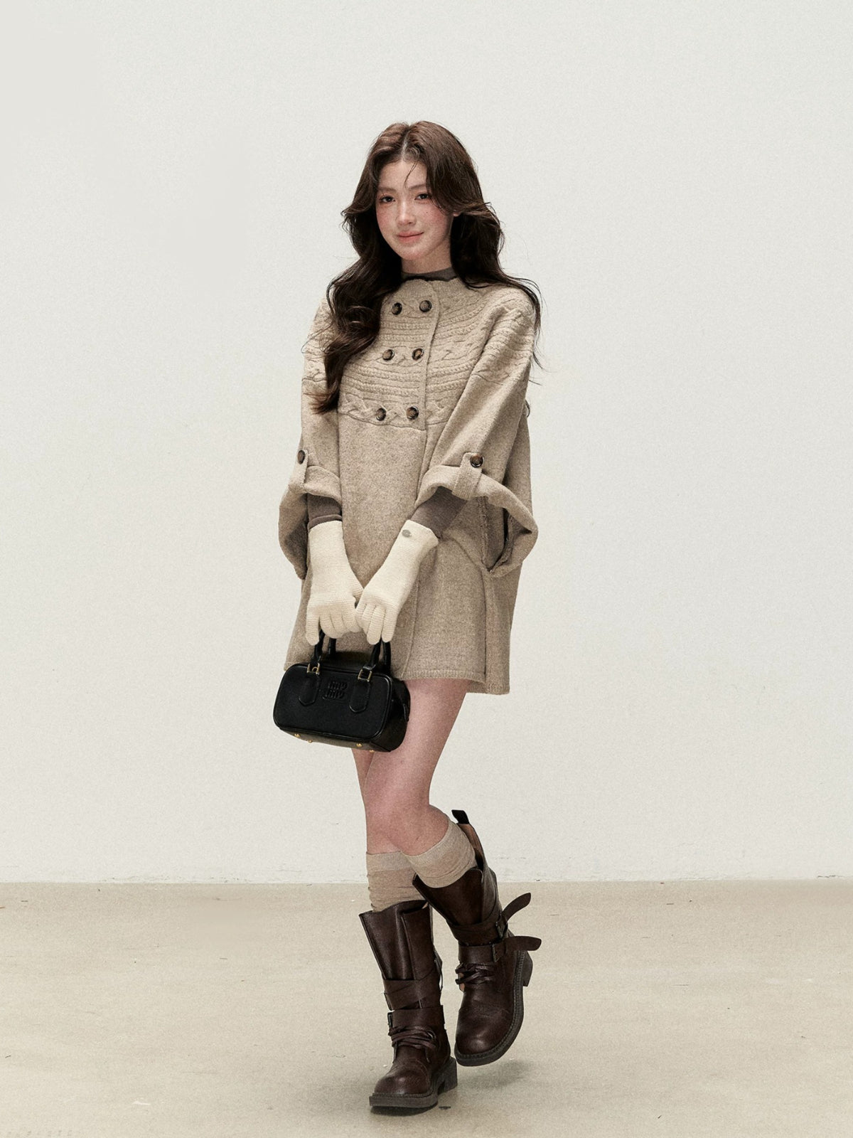 Cable Knit Cape Cardigan