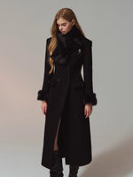Merino Hourglass Double-Faced Wool Long Coat