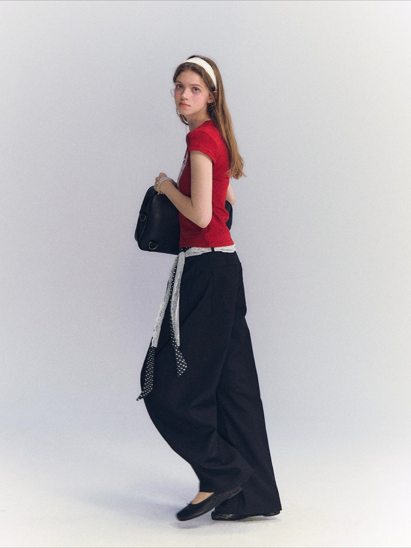 Polka Dot Straight Pants