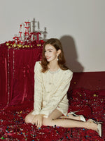 Jacket & Classic Pearl Tweed Skirt Set