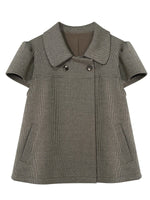 Vintage Houndstooth Collar Two Piece Set