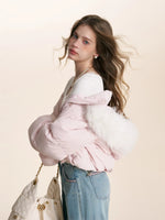 Fur Trim Hooded Down Jacket
