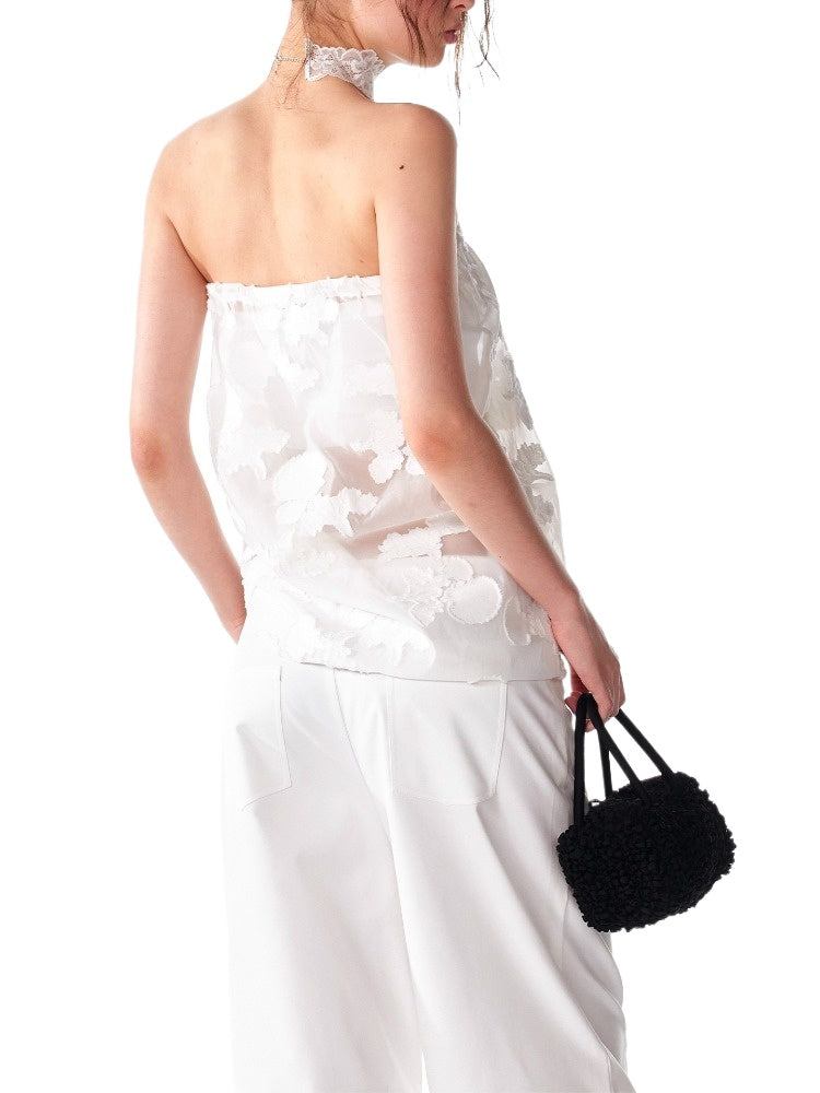 White Shell Transparent Bustier