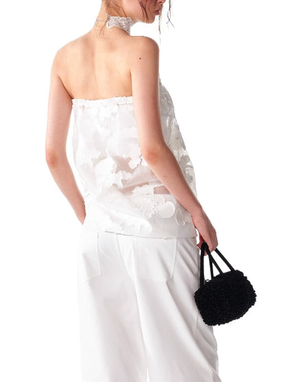 White Shell Transparent Bustier