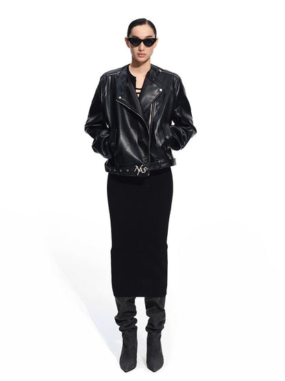 Trace Wool Blend Bodycon Dress