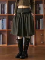 Vintage High Waist A Line Skirt
