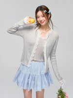 Lace Knit Cardigan Set