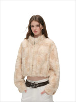 Faux Fur Stand Collar Coat
