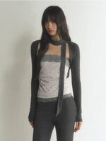 Lace Trim Bandeau & Shrug Set