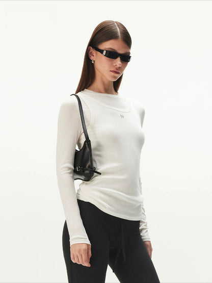 Mock-Layer Long Sleeve Tee