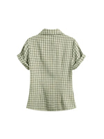 Plaid Slim Short Sleeve Shirt