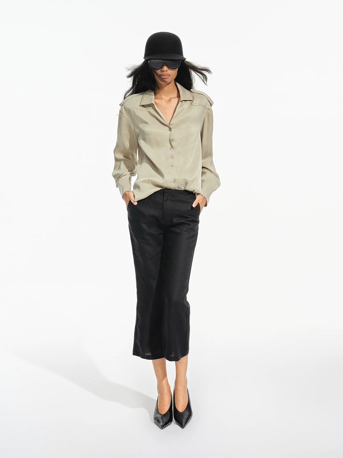 Sandwashed Lapel Shirt