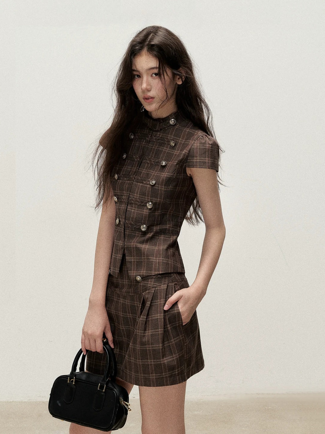 Napoleon Plaid Skirt Set