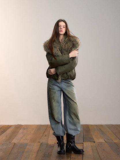 Fur Collar Down Puffer Jacket